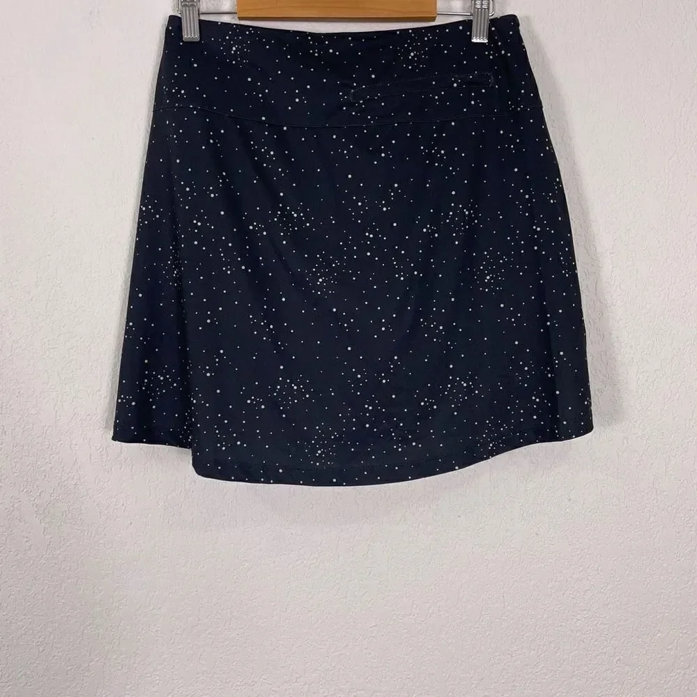 Nike‎ Dri-Fit Black with White Dot Print Golf Skort Size Small